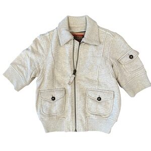 Free People Striped Gray and White Jacket
